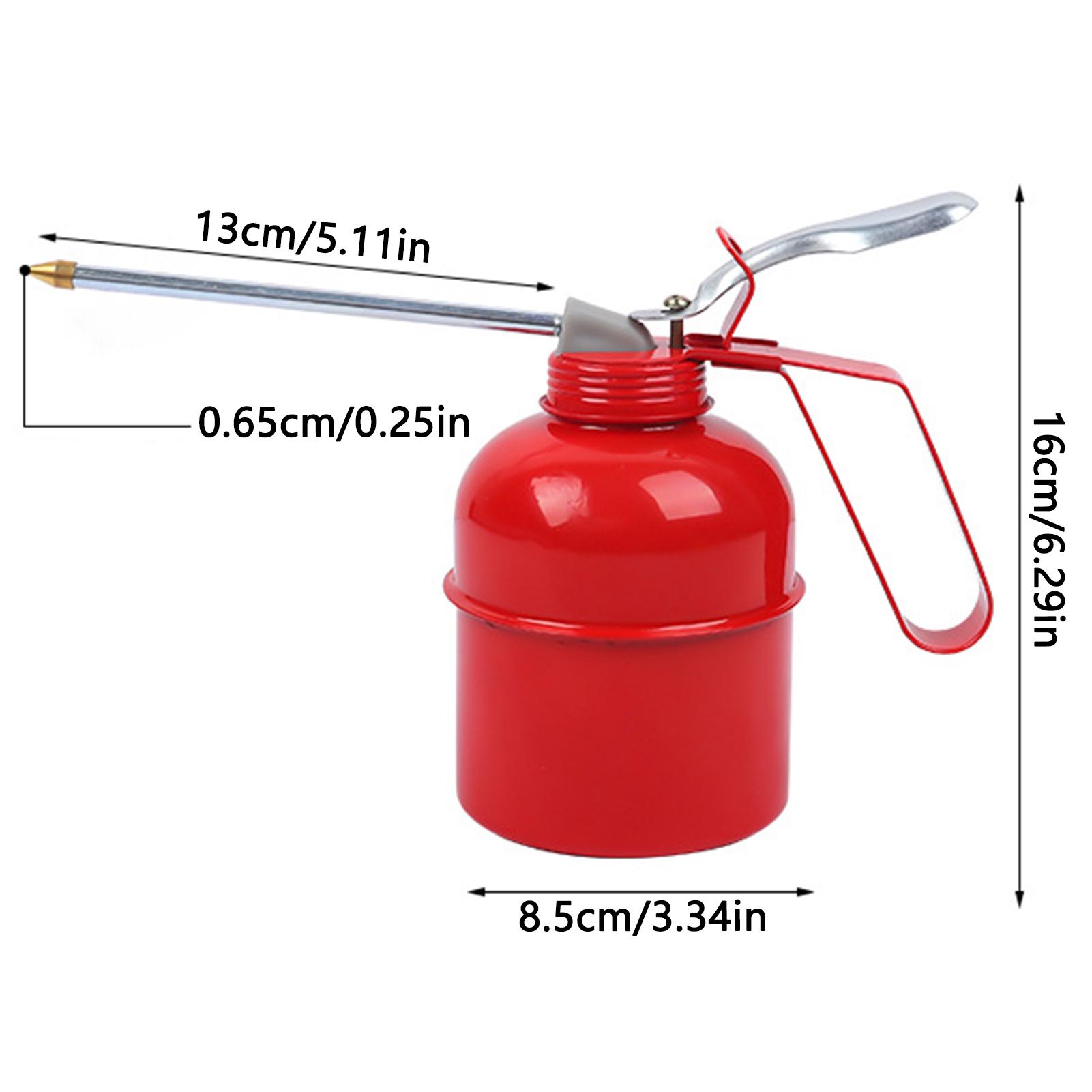 Hand Pump Oiler Can Metal Oil Can Oil Pot with Spout Pump Oiler Industrial Home Vehicles Lubrication Lubricating Oil Can Garage