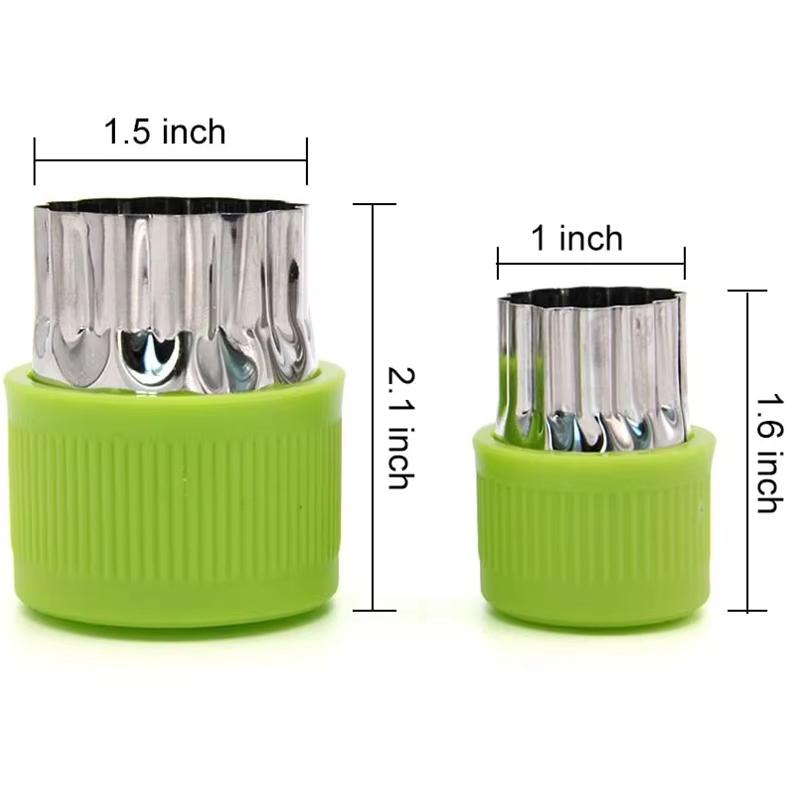 12Pcs Vegetable Fruit Cutter Star Shape Fondant Cake Cookie Plunger Mould Stainless Steel Mold Cutter Tools Kitchen Accessories