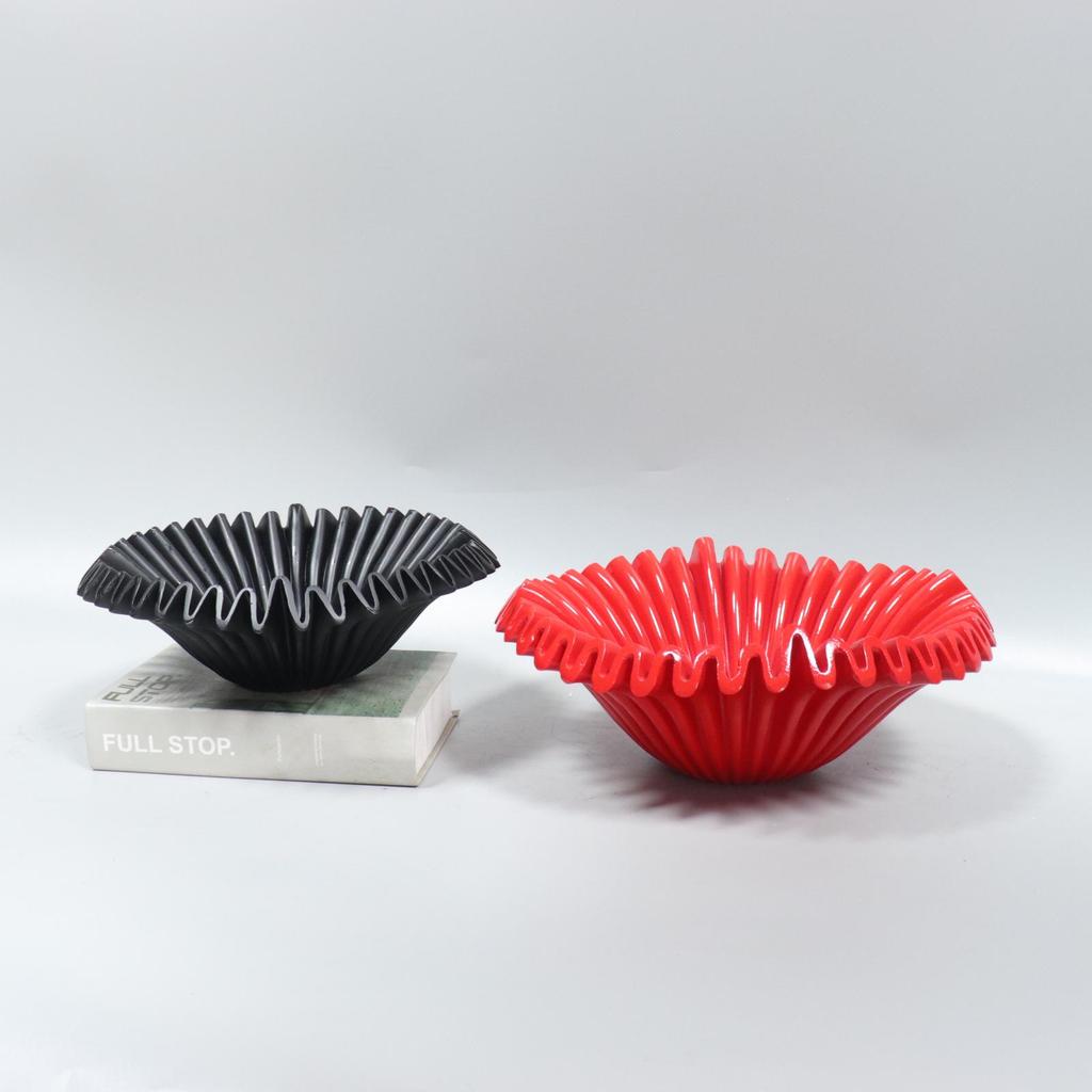 European Wave-Shape Resin Candy Tray Ornament for Home, Living Room & Dining Room Decor