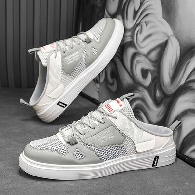 Men Flats Half Slippers Couple Shoes Casual Sneakers Loafers Man Slip-On Shoe Summer Men's Shoe Sandalias Zapatos Tenis Hombres