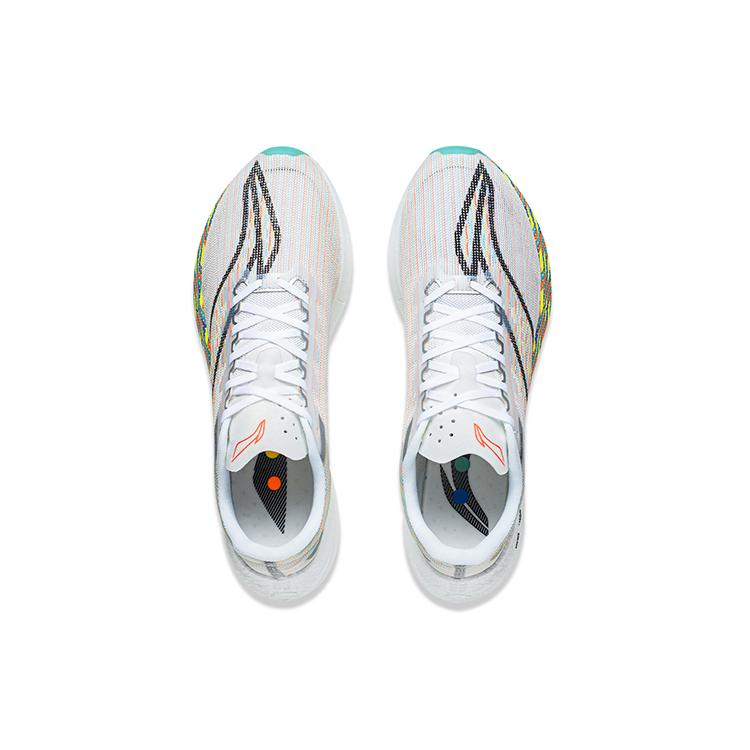 Li Ning Feidian 3 Challenger Dämpfung Abriebfest Atmungsaktiv Niedriger Schaft Sprint Laufschuhe Herren Weiß ARMT037-17