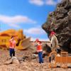 1/64 Scale Miniature Figures Model,Construction Building Workers,Painted,Simulation,Diorama,Worker Figure for Miniature Scene