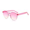 1Pcs Motorcycle Fashion Round Candy Lens Frameless Sunglasses Women/men Jelly Color Frameless Sun Glasses Female Uv400 Eyewear