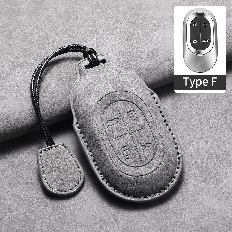 Leather Car Remote Key Case Cover For Jetour Shanhai L7 Pro MAX ULTRA Soueast S08 DM Car Protector Fob Keychain Accessories