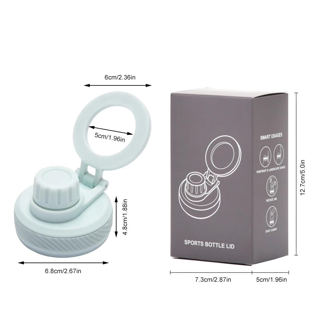 Sports Water Bottle Lid with Cellphone Magnetic Stand 1000ML Insulated Stainless Steel Sports Water Bottle Thermal Water Cup Lid