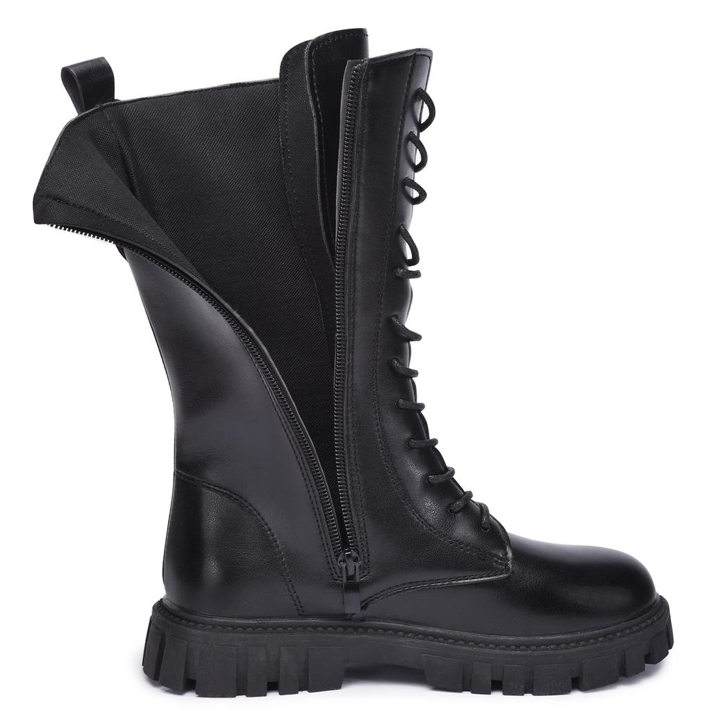 Skeblo Martin Perfect for Snow and Winter Perfect for Photo and Students Girls' Boots, Lace-Up Boots, Play, Children's Shoes, Hakama, Wear, Black,