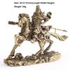 Chinese Fashion Crafts Martial God of Wealth Horse Ride Brass Figurines Sculpture Lucky Fortune Crafts Ornaments Home Desktop