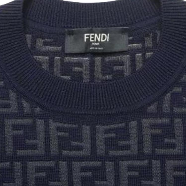 FENDI Allover Ff Jacquard Crewneck Jumper FZY063AAUQF03LQ