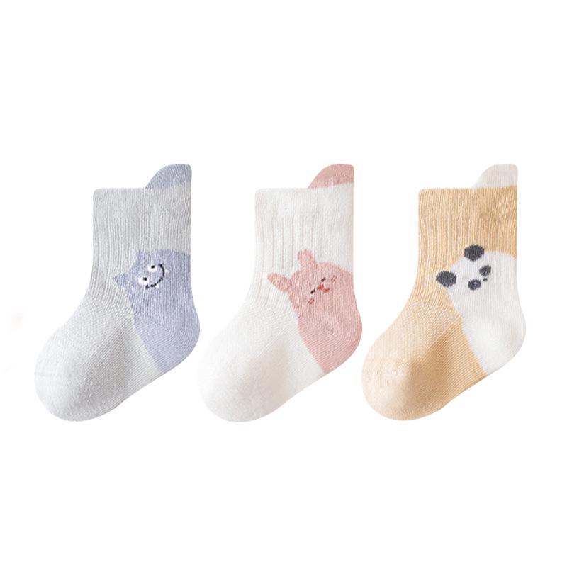Spring Baby Mesh Cotton Socks - Seamless Small Ear Design for Boys and Girls