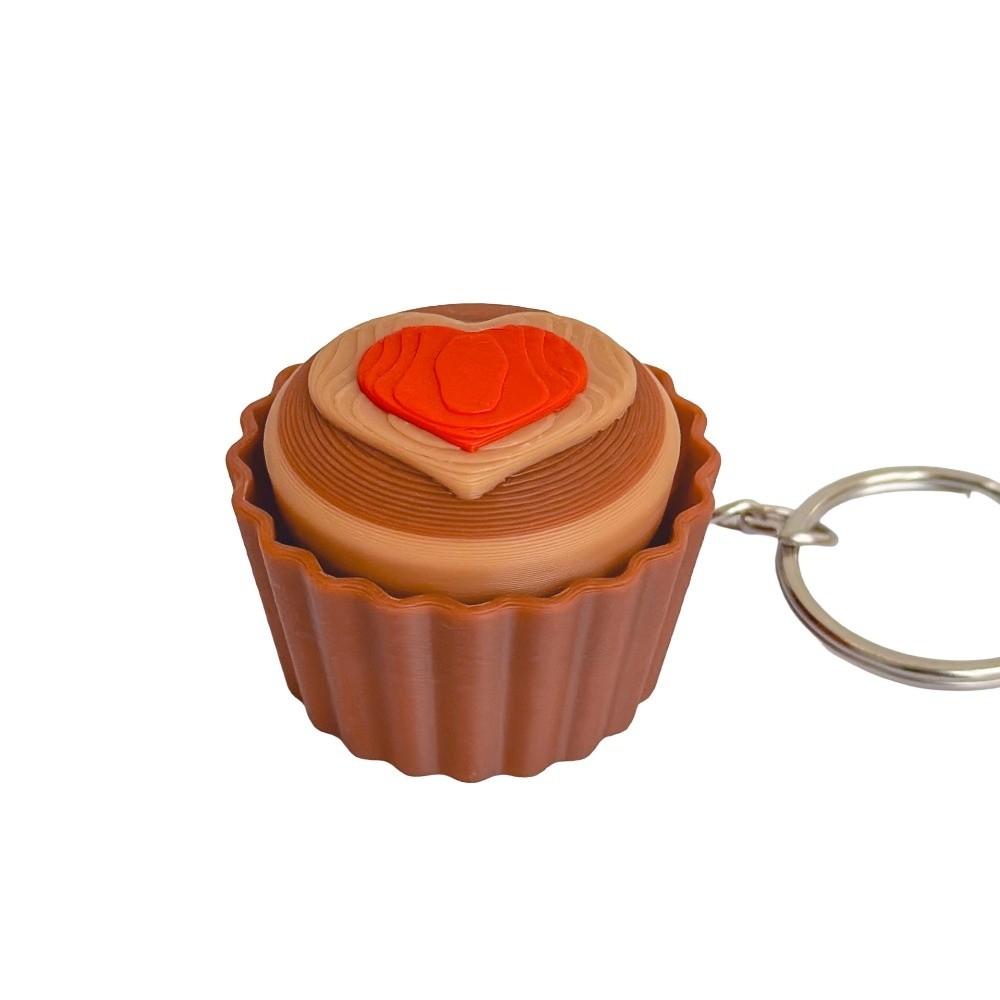 Cartoon 3D Printed Clicker Toys Shells Simulated Dessert Keychain Stress Relief Toys  Fidget Toys