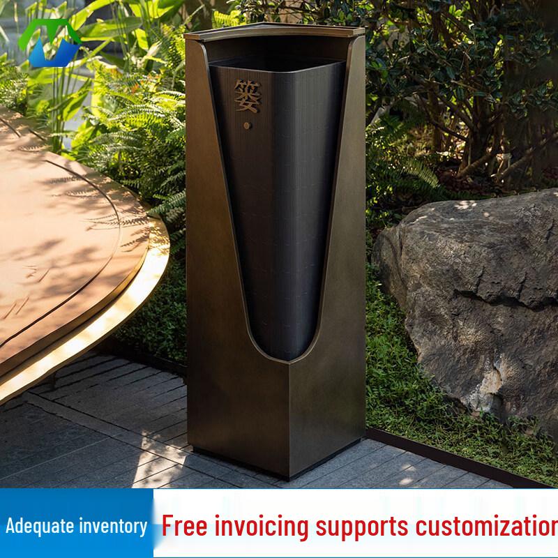 Outdoor Stainless Steel Waste Bin with Inner Liner