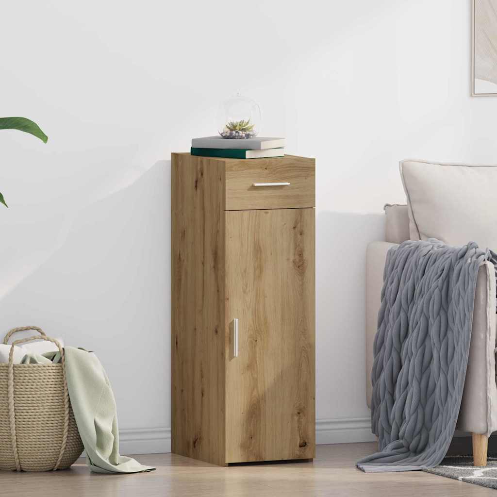 Sideboard with Drawers Artisan Oak Finish 30 X 42.5 X 93 Cm