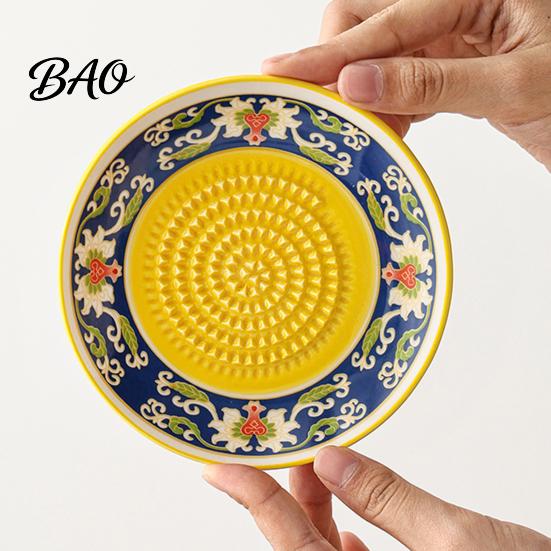 Grattugia e Ciotola per Aglio Piatto Grattugia in Ceramica Ciotola, Grattugia Manuale per Zenzero Frutta Piatto, Vassoio Multifunzione per Preparazione Mescolatura Servizio, Cucina Minimalista Moderna