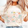 Fifth Grade Teacher T-Shirt, Retro Floral Teacher Comfort Colors, Back To Class Teaching Gift, School Supplies Grade 5 Teacher Clothes