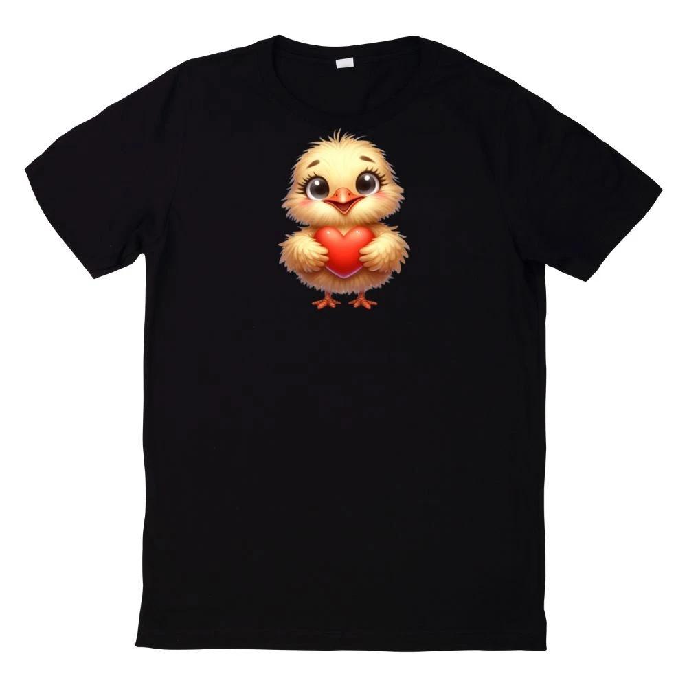 T-Shirt Niedlicher Küken mit Herz Motiv S