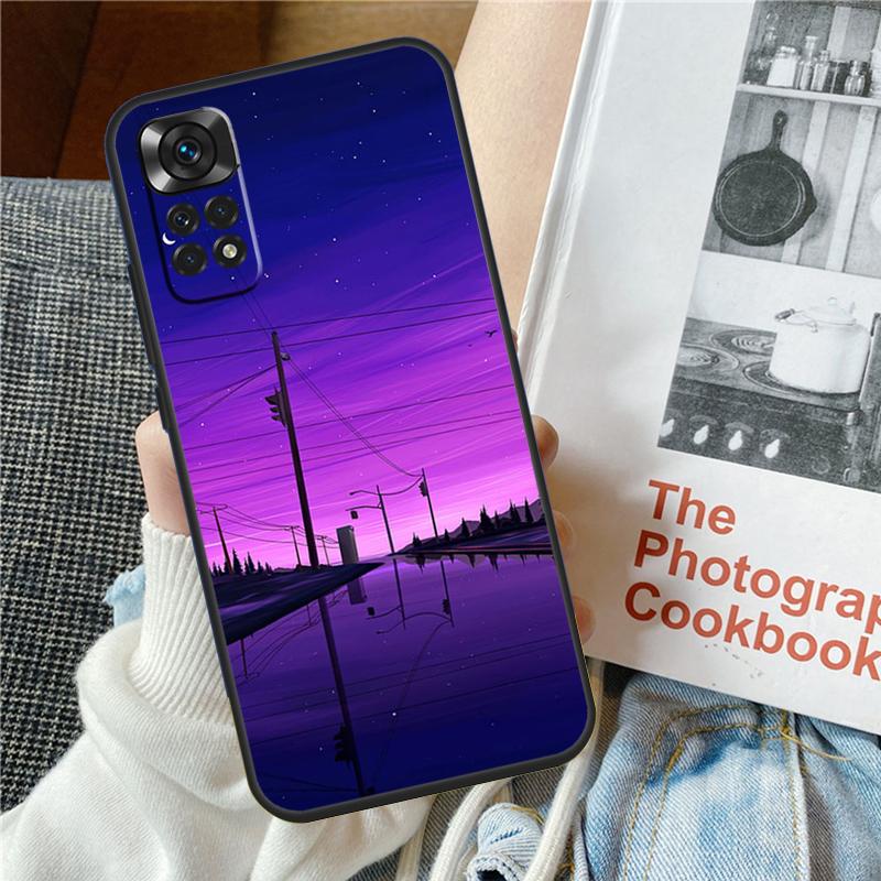 Purple Aesthetic Case For Xiaomi Redmi Note 12 10 9 11 Pro 9S 10S 11S 12S Cover For Redmi 12 9C 10C 12C 13C