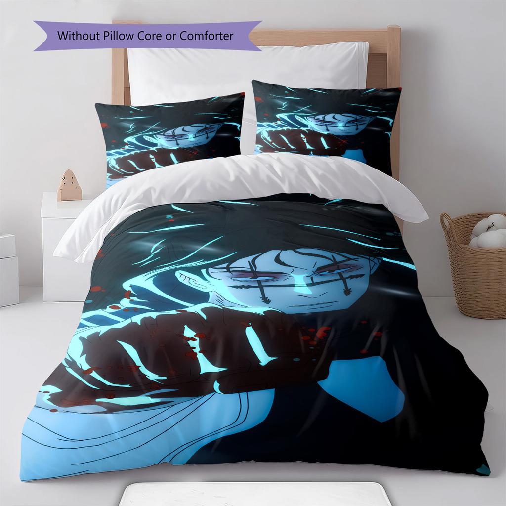 Jujutsu Kaisen Anime Bed Linen Set Duvet Cover Polyester Comforter Cover Pillowcase Twin Full Queen Zipper -QJY