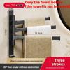 Gunmetal Gray Rotating Towel Rack With Active Hooks For Bathroom Wall Mounting