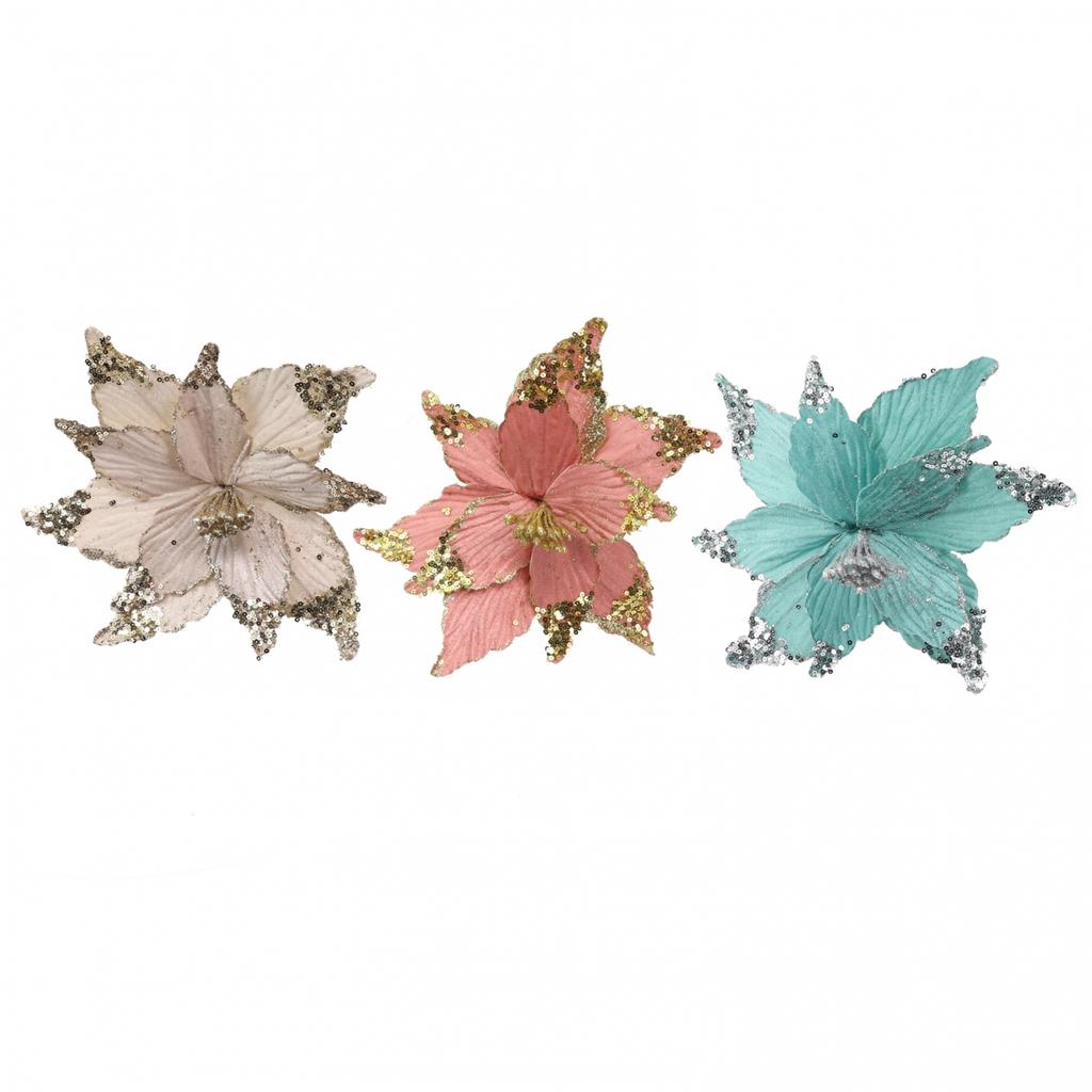 Weihnachtsbaumschmuck Weihnachtsblume Stoff+Kunststoff Dekoration Party