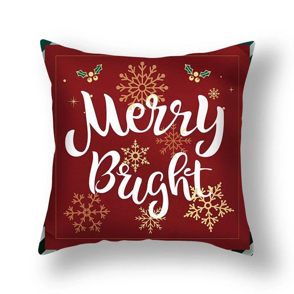 Christmas Themed Pillowcases Car Accessories Office Santa Claus Living Room Sofa Home Pillowcases