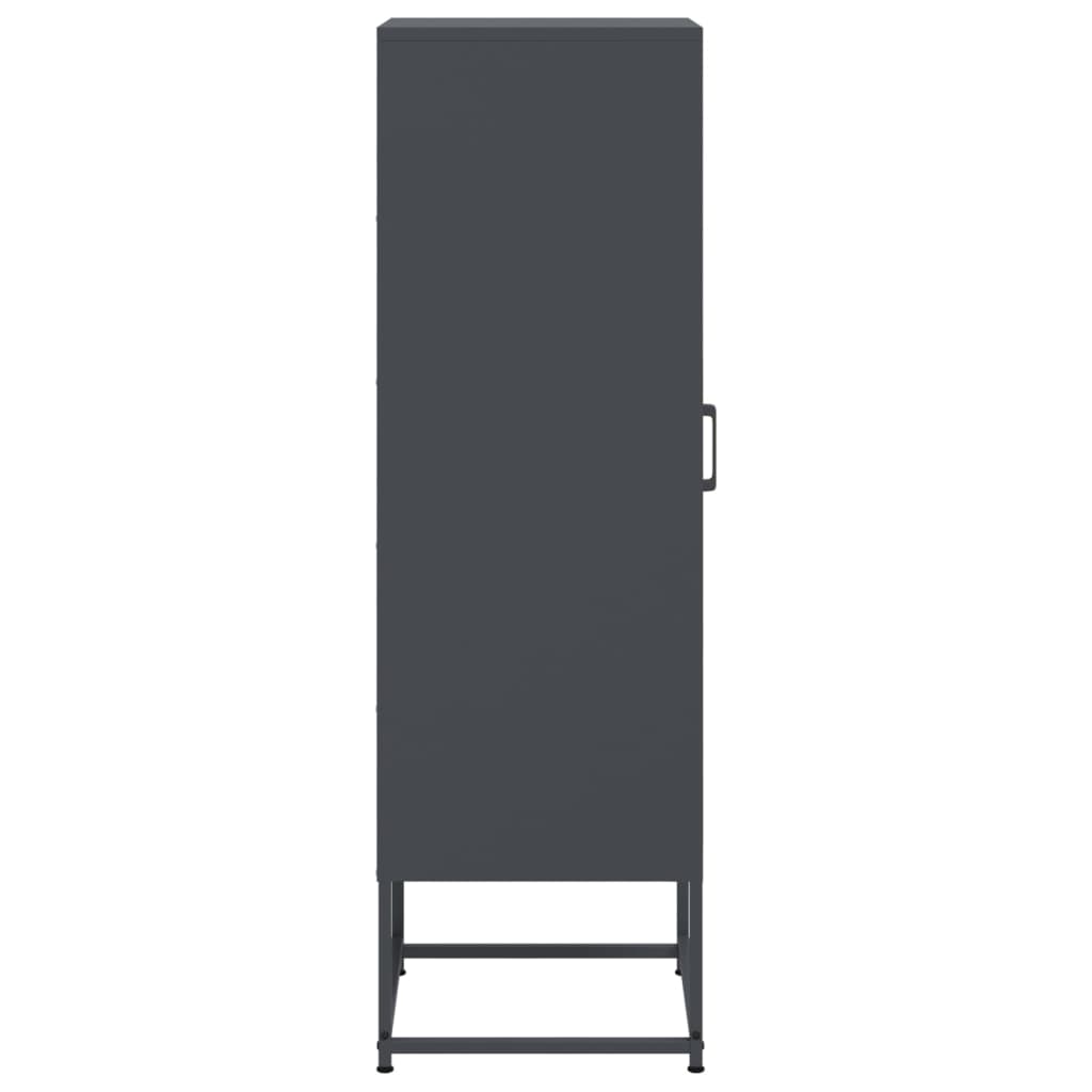 Vidaxl Szafka, Antracytowa, 36X39X123 Cm, Stal