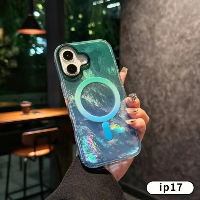 The Gradient Color Design Is Fashionable and Glacier Patterned 17Pro 17Air For Iphone 17 Pro Max Case Reen Blue