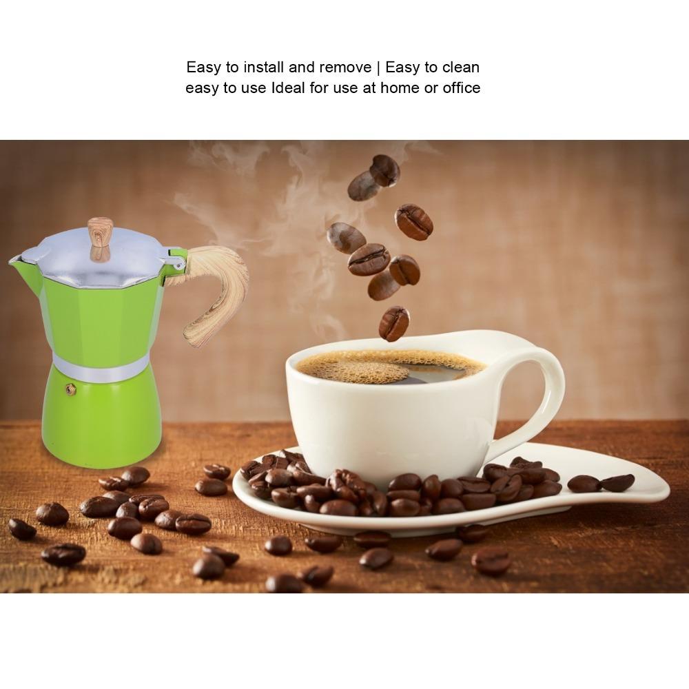300ML Capacity Stovetop Espresso Maker Colorful Coffee Kettle Coffee Brewing Coffee Maker  Home Use