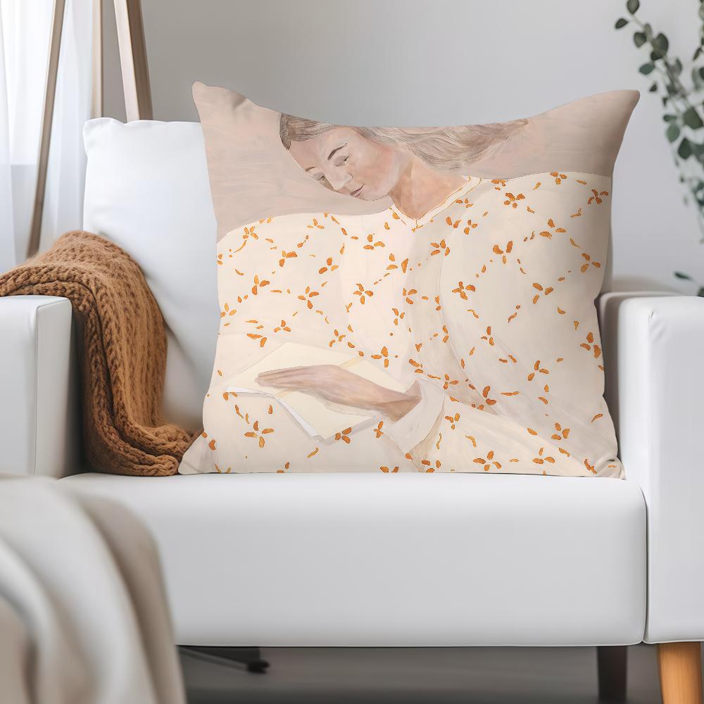 Line Art S-sofia Lind Pillow Case Applicable Space For Guest Rooms Interiors Cars Office House Decoration