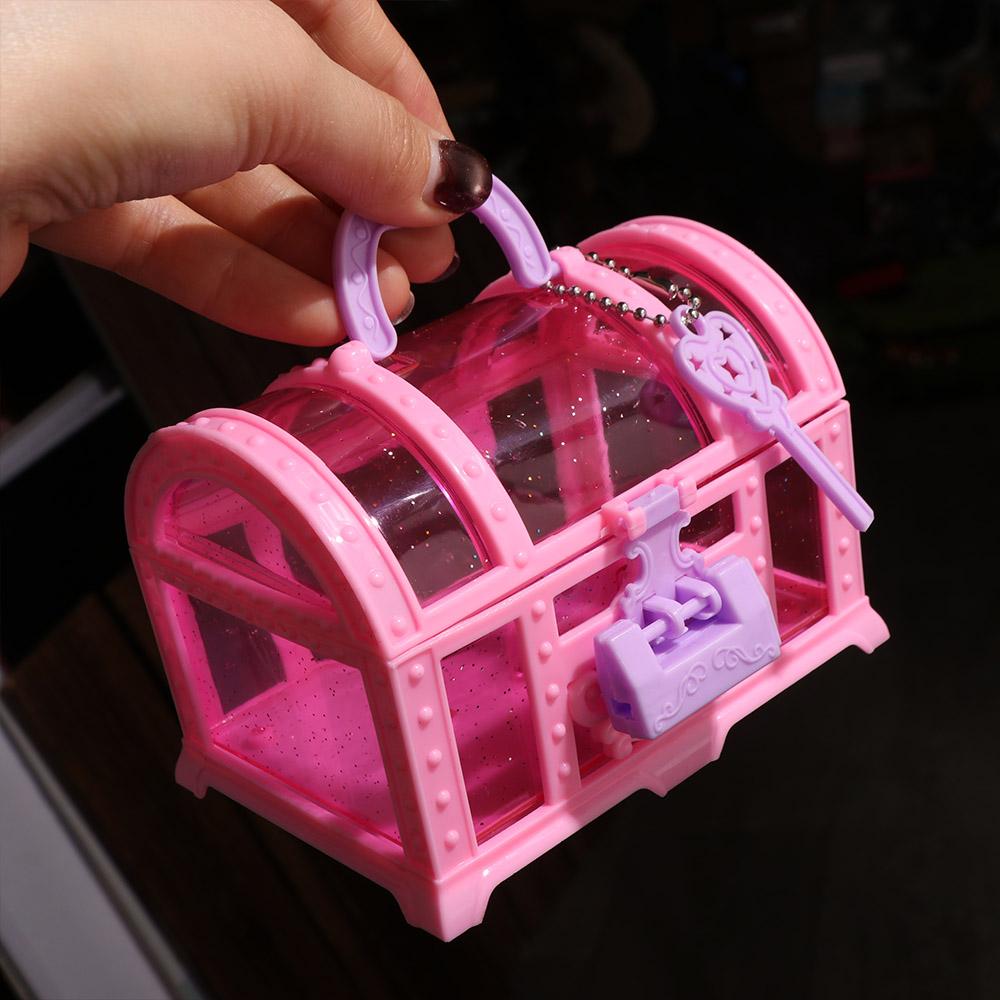 Pink/Purple Cute Makeup Box Pretend Play Treasure Chest Kids Jewelry Box Kids Toy