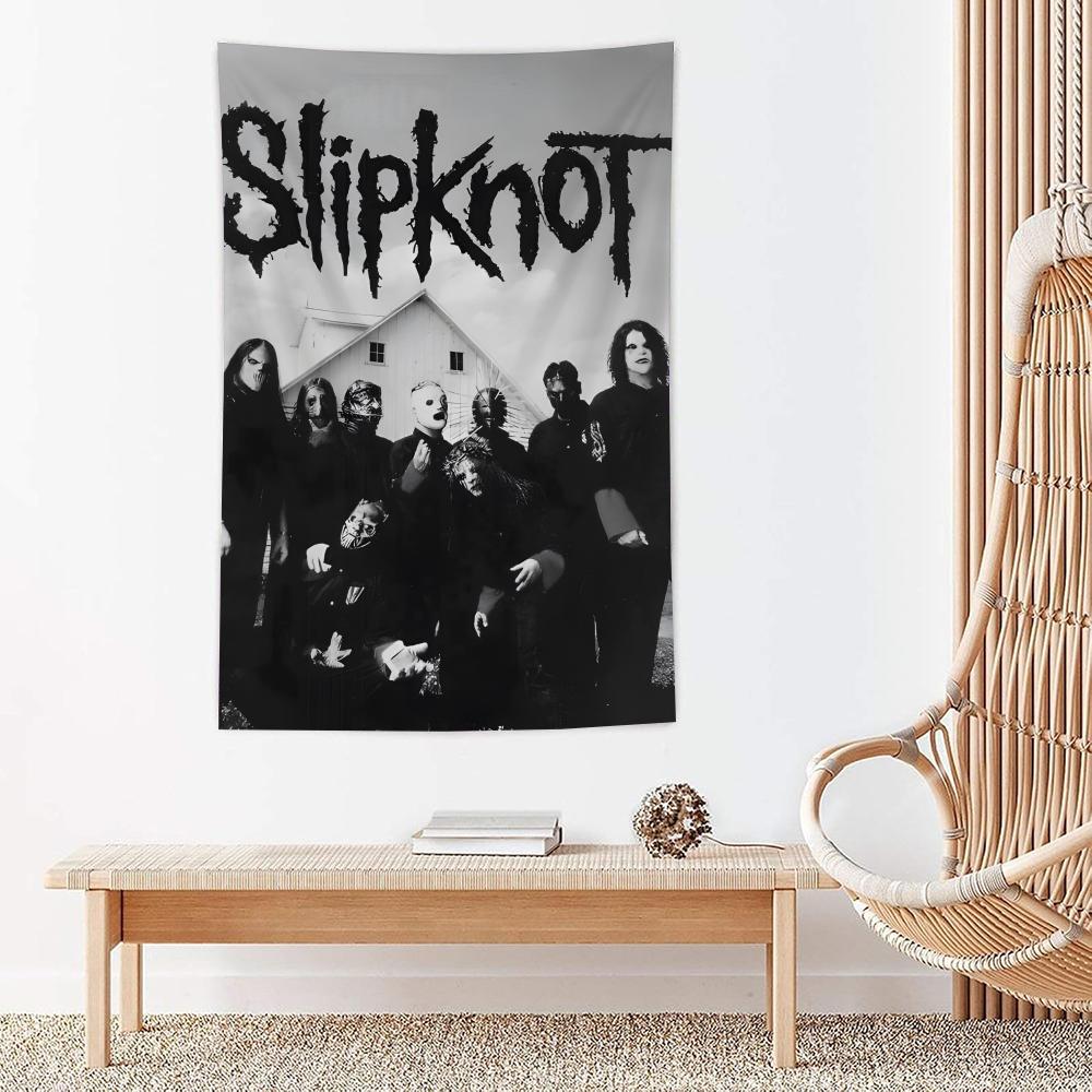 Rock Band Sslipknotses Tapestry Microfiber Wall Hanging For Bedroom Living Room Decor Outdoor Festival Garden Bar Background