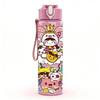 1PC Funny Bunny Character 750ml Color Plastic Sports Water Bottle Leakproof Flip Straw Lid Suitable for Sports Office Home Use