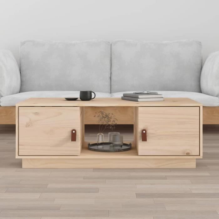 818265 vidaXL Coffee Table 100x50x35 Cm Solid Pine Wood