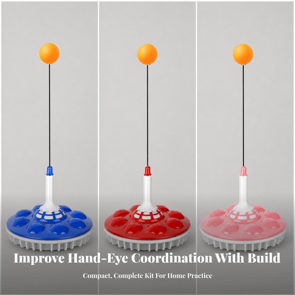 Stable Tabletop-without-Table Table Tennis Rebound Practice Device