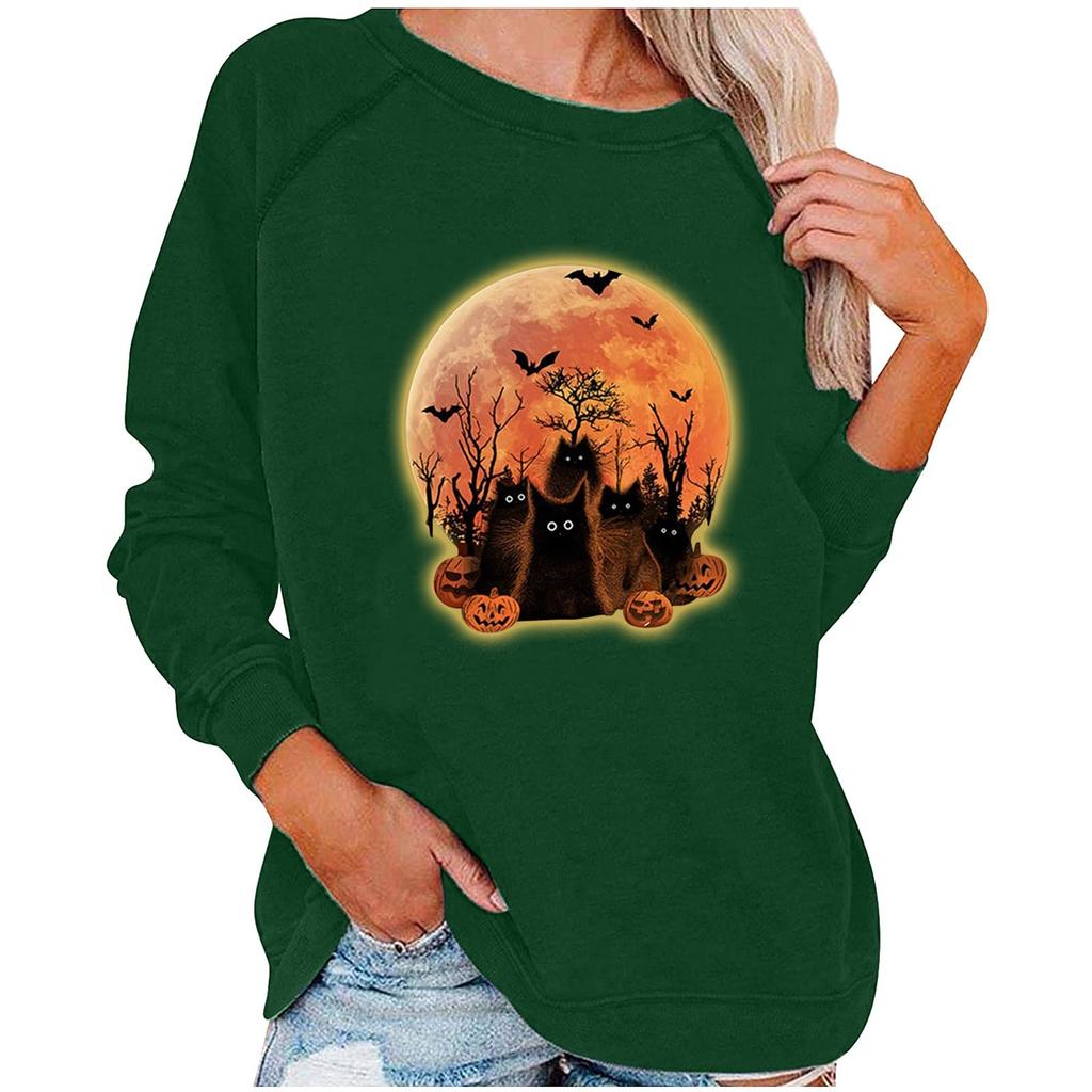 Dámská ležérní móda 2022 Halloween svetr s dlouhým rukávem