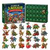 Dinosaur Themed Christmas Decor Advent Calendar, 24Pcs Acrylic Ornament Set with Cute Daily Holiday Anticipation Gift Dino Figures, Countdown Box, for