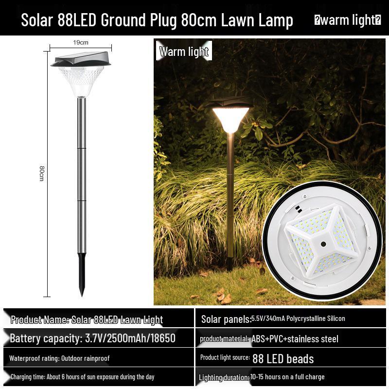 LED Solar Lawn Light - Super Bright Waterproof Outdoor Street & Courtyard Light