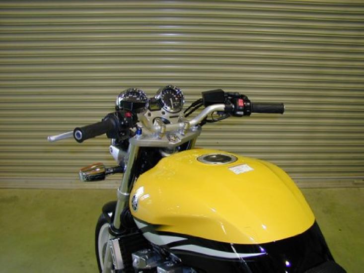 EFFEX Easy Fit Bar Low Handlebar for EBL301K XJR1300, Black, Aluminum, 22.2mm,
