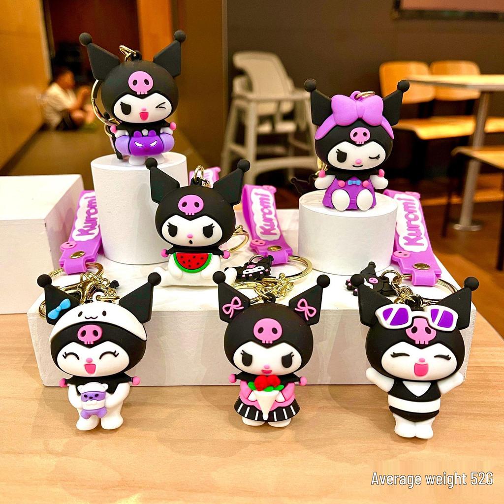 Bedårande Gris & Panda Stapelleksak Hängsmycke Nyckelring - Sött Par Bilväska Tillbehör, Perfekt Liten Gåva