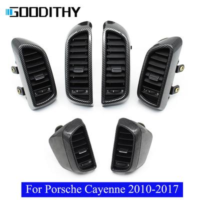 Carbon Fiber Center AC Vent Grille Front Left Right Rear Air Vent Grilles Complete Assembly For Porsche Cayenne 7P5