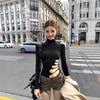 Cross-border women's hollow sexy slim-fit exposed T-shirt lace-up long-sleeved top base shirt street hipster spot