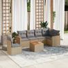 VidaXL Garden Lounge Set with Cushions 7 Pcs, Patio Sofas, Patio Furniture Set, Outdoor Furniture, Beige 3258426