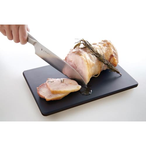 Yoshikawa EA toCO Ita Short Cutting Board, Black, 26cm Wide x 17cm Deep x 1cm High, Made in Japan, AS0014