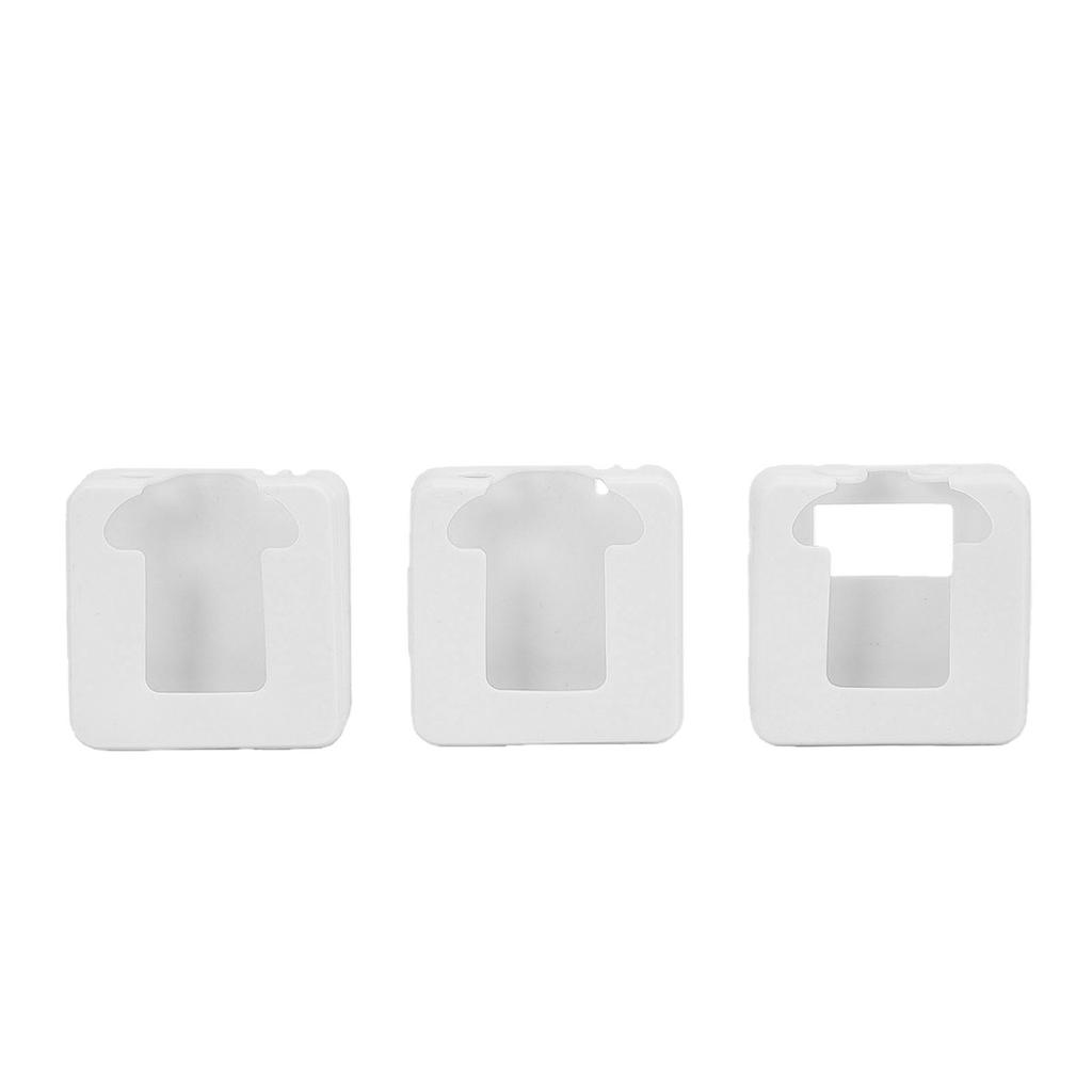 3PCS Silicone Protect Case Fit for RODE Wireless Go II Microphone System Shockproof Mic Protective Cover White