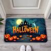 Halloween Printed Anti Slip Dust Absorbent Doormat Pumpkin Castle Pattern Floor Rug Front Door Holiday Home Entrance Decor Mat