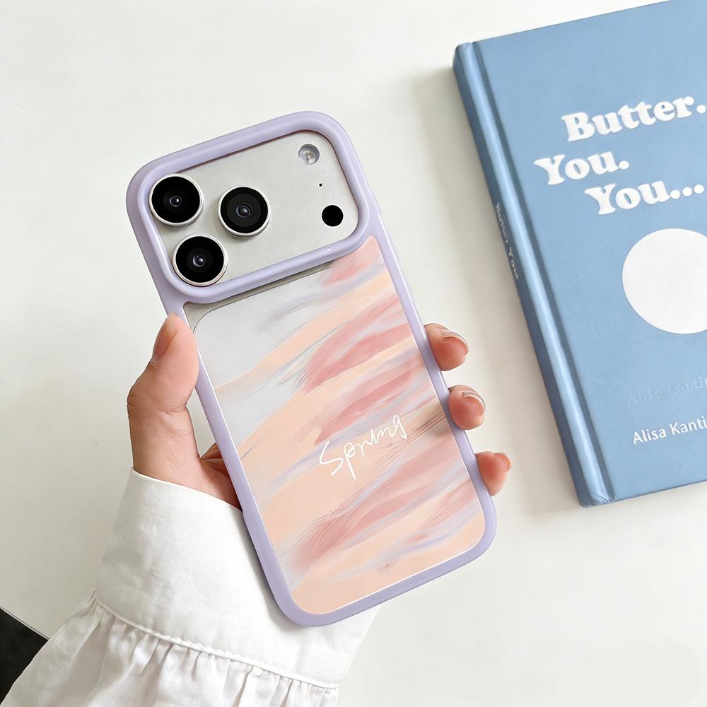 

Spring Powder Blue Gradient iPhone 17 Pro Max Full Coverage Transparent Protective Case iPhone 15 Plus