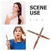2Pcs Spiral Mini Curling Roll Comb Small Wooden Handle Anti-Static Boar Bristle Brush Hair Styling Blow Drying Curl Tool