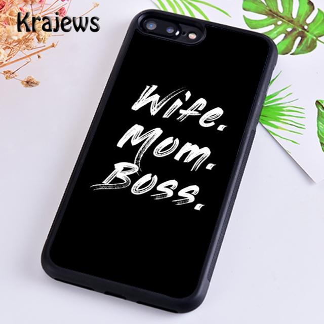 Krajews Super Wife Boss Mom Phone Case Cover For iPhone 17 Air 16 15 14 Plus 11 12 13 Pro Max Coque Fundas