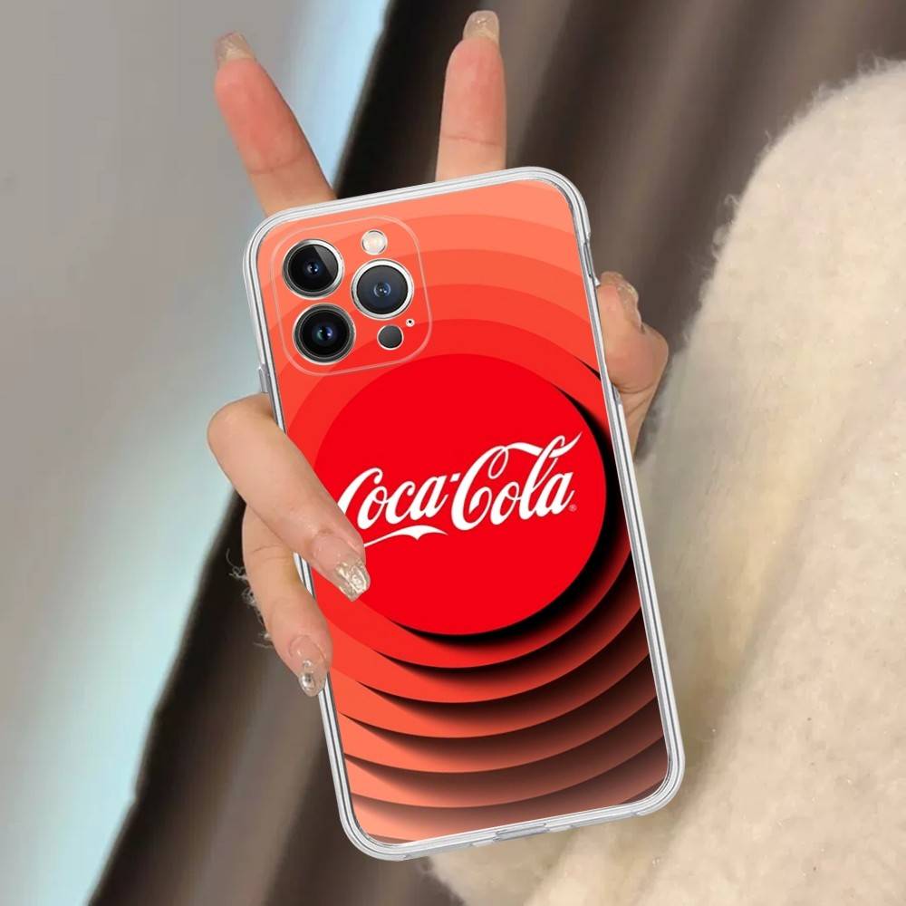 

Логотип C-Coca C-Cola Модный Прозрачный Чехол для IPhone 17 16 15 14 13 12 Mini 11 Pro Max iPhone 13 pro