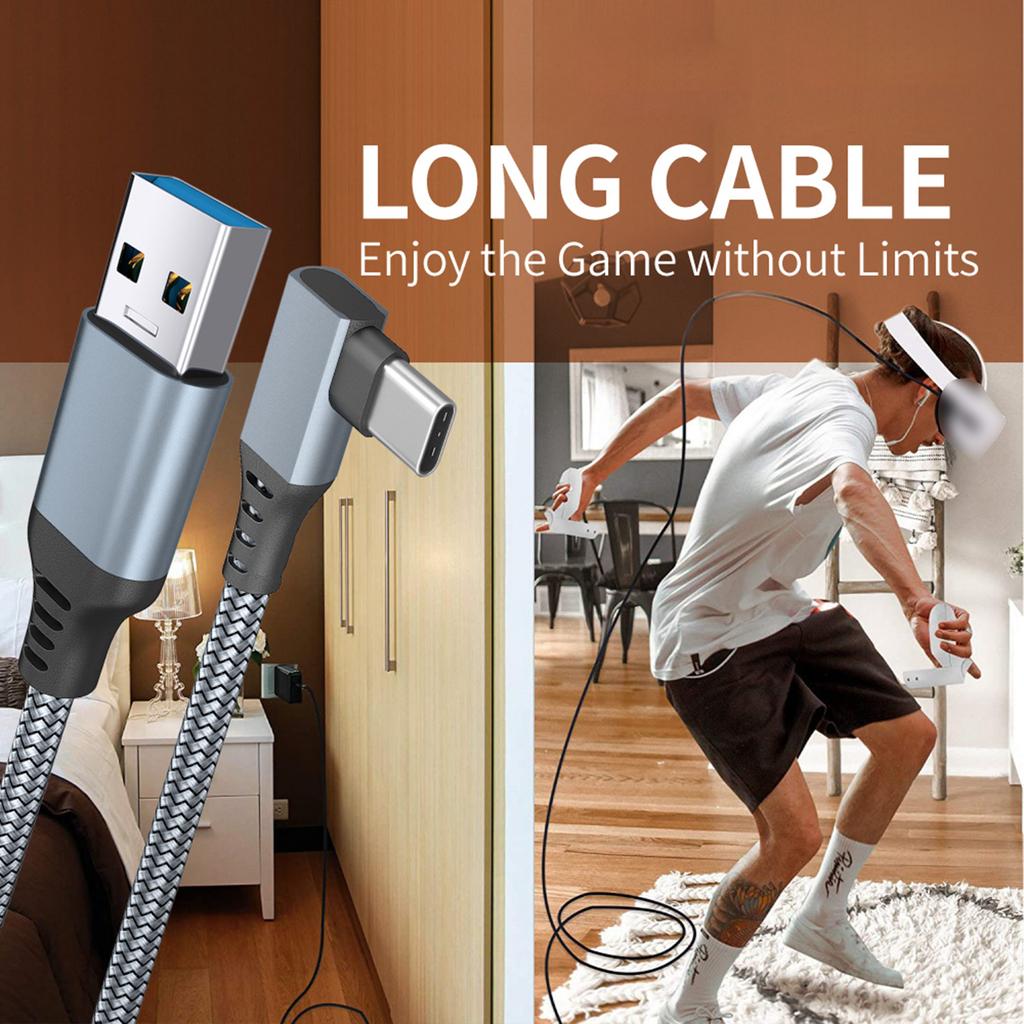Cabo VR Link 5Gbps Transferência de dados de alta velocidade adequado para jogos de headset de realidade virtual VR