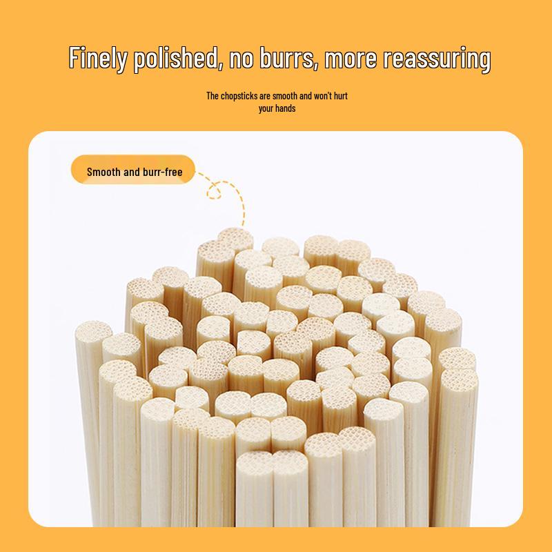 Praktische High-End Einweg-Bambusstäbchen in Standverpackung für Restaurants und zum Mitnehmen